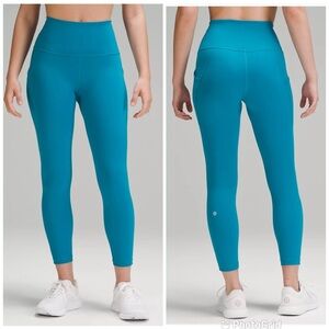 Lululemon Wunder Train High-Rise Tight with Pockets 25" Hawaiian Blue NEW